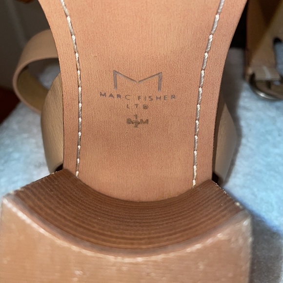 NWOT Mark Fisher leather block heel sandal - Picture 5 of 5